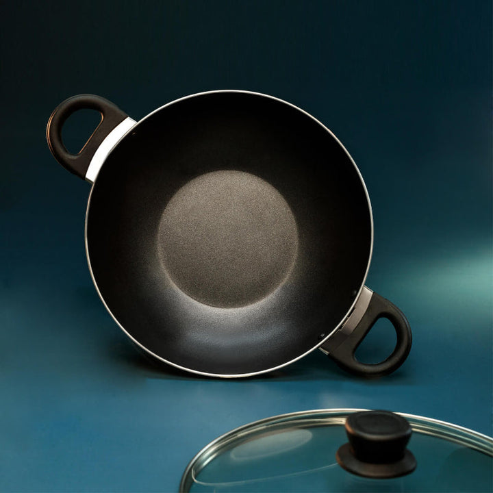 Blumen Deep Kadai with Glass Lid Everyday 28cm/3.2 Liter BLEK9248 - Salman Stores