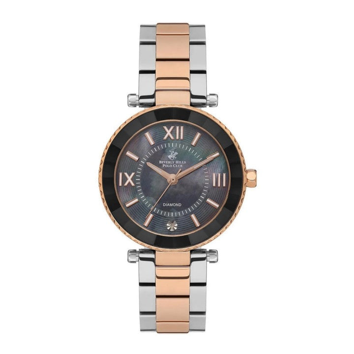 Beverly Hills Polo Club Women Silver & Rose Gold Stainless Steel Analog Watch BP3566C520 - Salman Stores