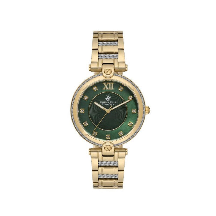 Beverly Hills Polo Club Women Gold Stainless Steel Analog Watch - Salman Stores