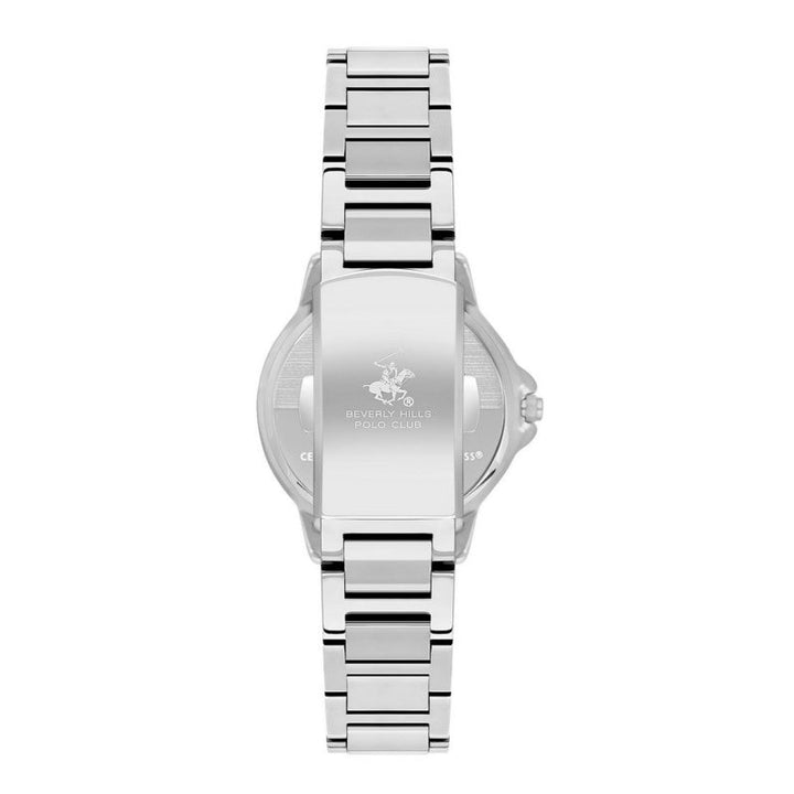 Beverly Hills Polo Club Women Silver & Black Stainless Steel Analog Watch BP3602C350 - Salman Stores