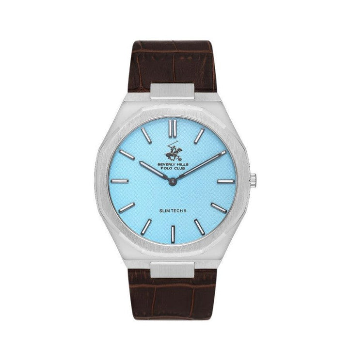Beverly Hills Polo Club Men Brown Leather Analog Watch BP3607X302 - Salman Stores