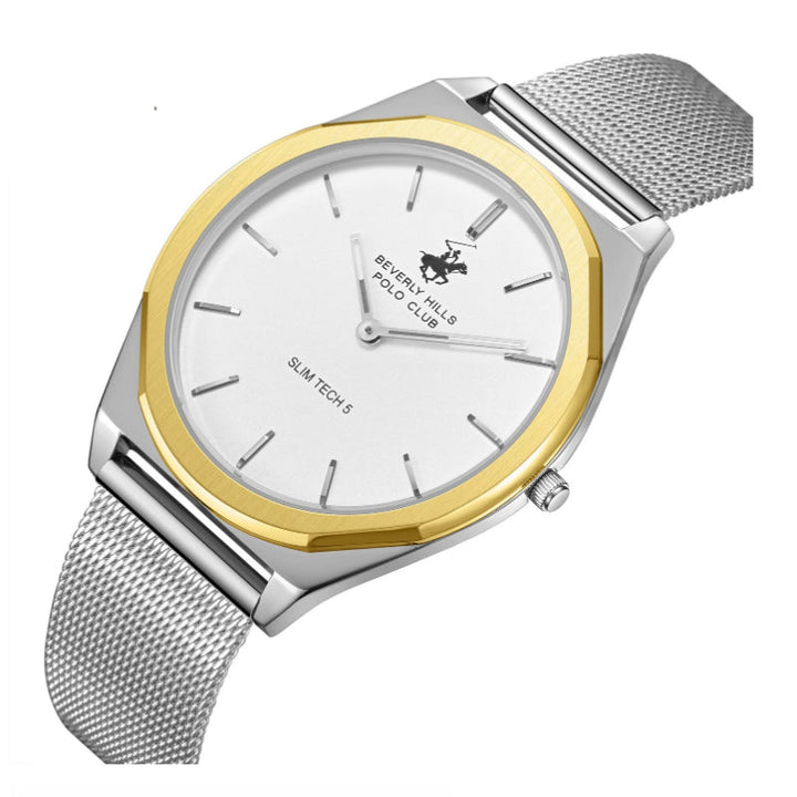 Beverly Hills Polo Club Women Silver Mesh Band Analog Silver Dial Watch BP3710X230 - Salman Stores