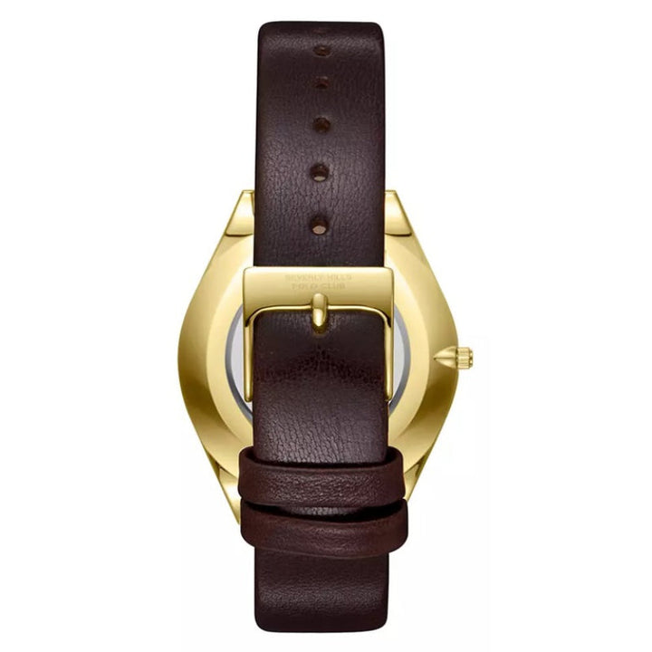 Beverly Hills Polo Club Men Brown Leather Analog White Dial Watch BP3712X132 - Salman Stores