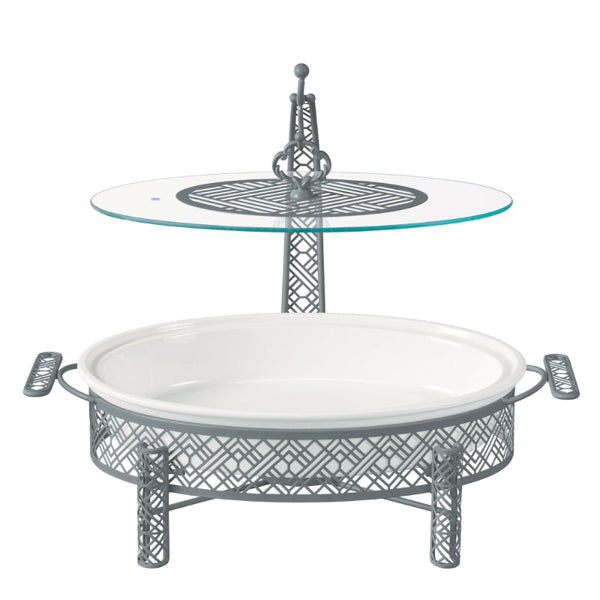Blumen Food Warmer with Stand Oval 14.5 Inch BS30CX3166 - Salman Stores