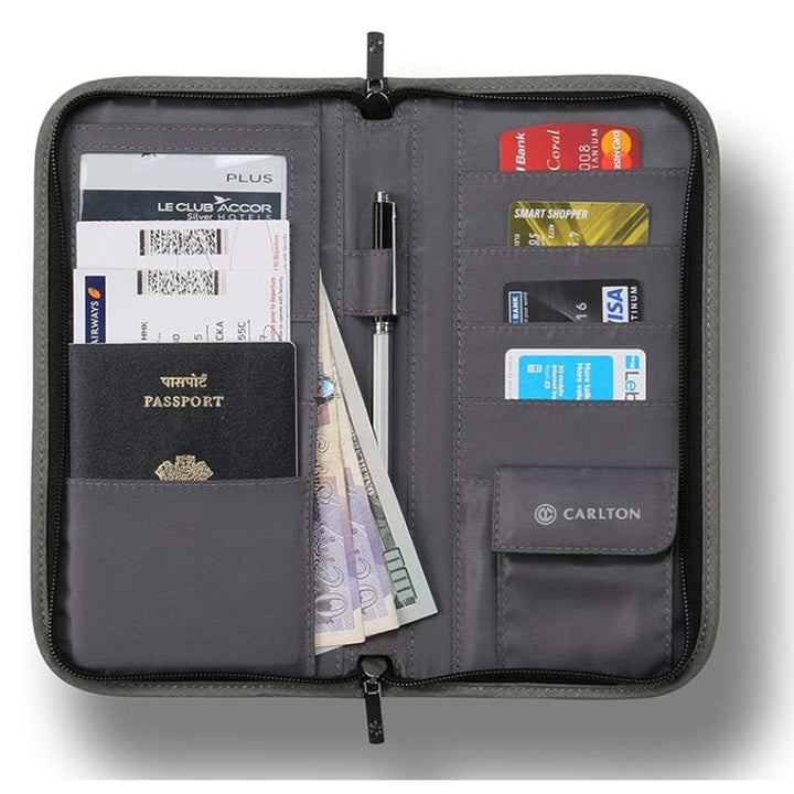 Carlton Passport Wallet CLT-PASSWALLGRY - Salman Stores