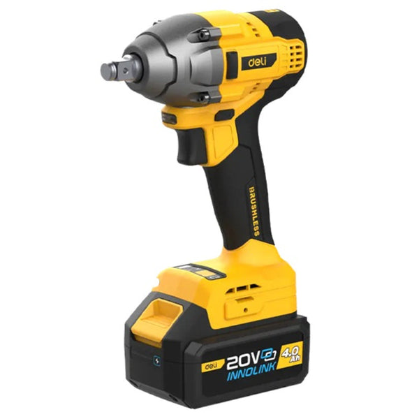 Deli Li-ion Impact Wrench 12.7mm 20V 4Ahx2 DE-EDC230 - Salman Stores