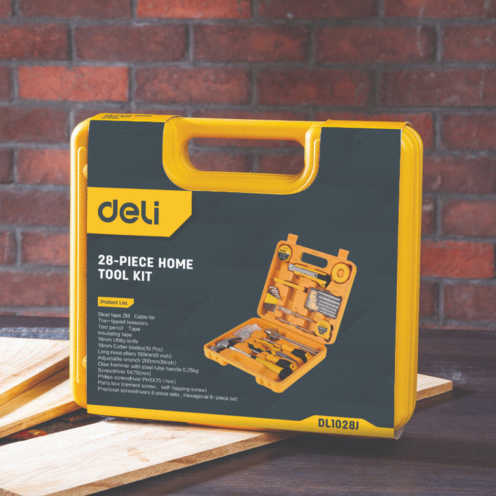 Deli Household Tool Kits 28pcs set DE-EDL1028J - Salman Stores