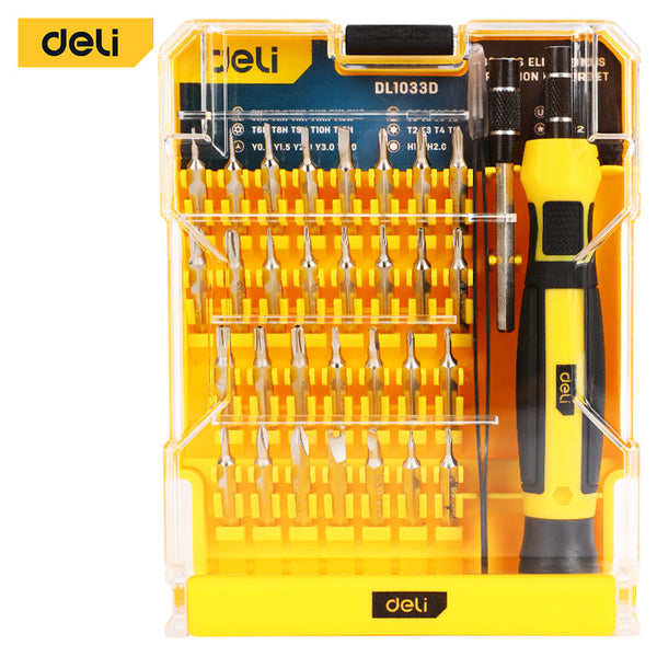 Deli Precision Screwdriver 33pcs Set DE-EDL1033D - Salman Stores