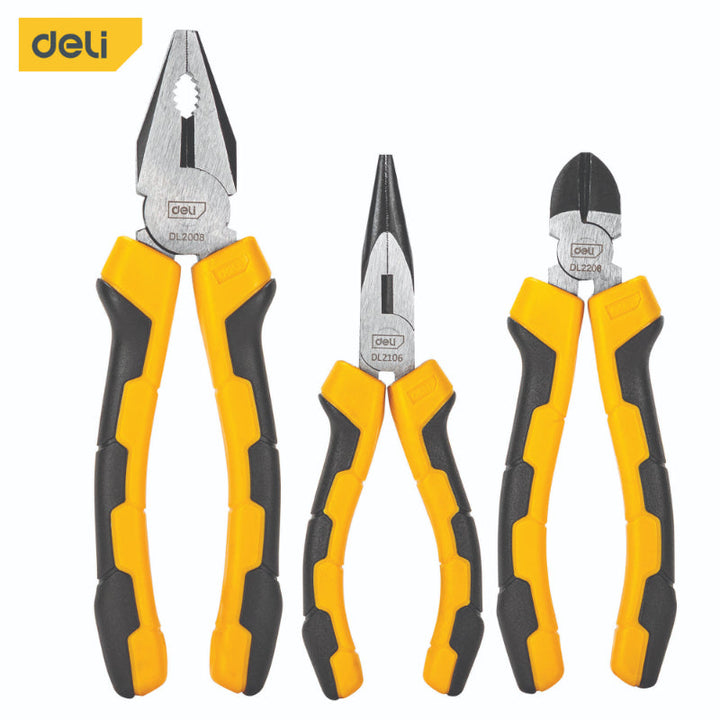 Deli Pliers Sets 3pcs DE-EDL2008-3 - Salman Stores
