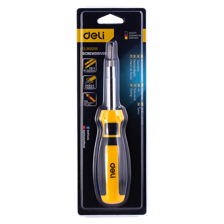 Deli Screwdriver 6 in 1 set DE-EDL260206 - Salman Stores