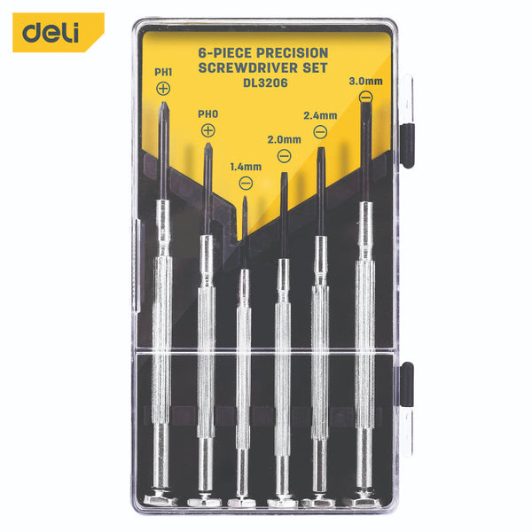 Deli Precision Screwdriver 6pcs Set DE-EDL3206 - Salman Stores