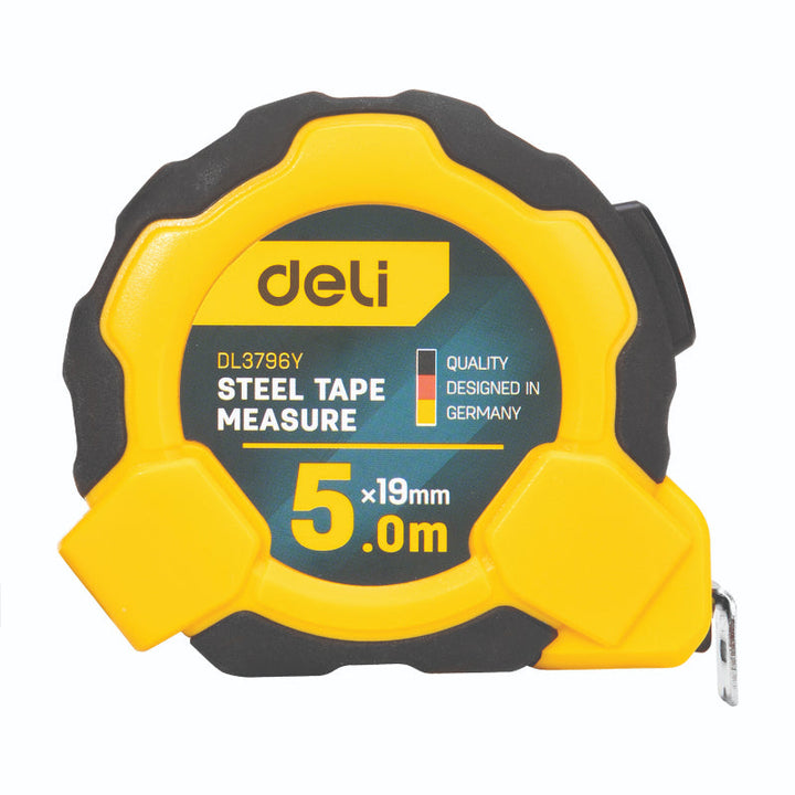 Deli Measuring Tape, Self-locking 5mx19mm DE-EDL3796Y - Salman Stores