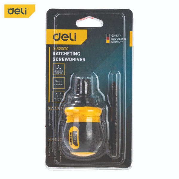 Deli Ratchet Screwdriver 6/PH2x85 mm DE-EDL626010 - Salman Stores