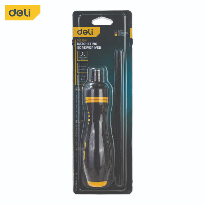 Deli Ratchet Screwdriver 6/PH2x180 mm DE-EDL626011 - Salman Stores