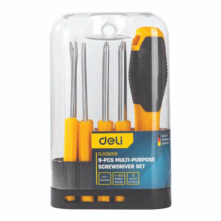 Deli Screwdriver Interchangeable 9pcs Set DE-EDL636009 - Salman Stores