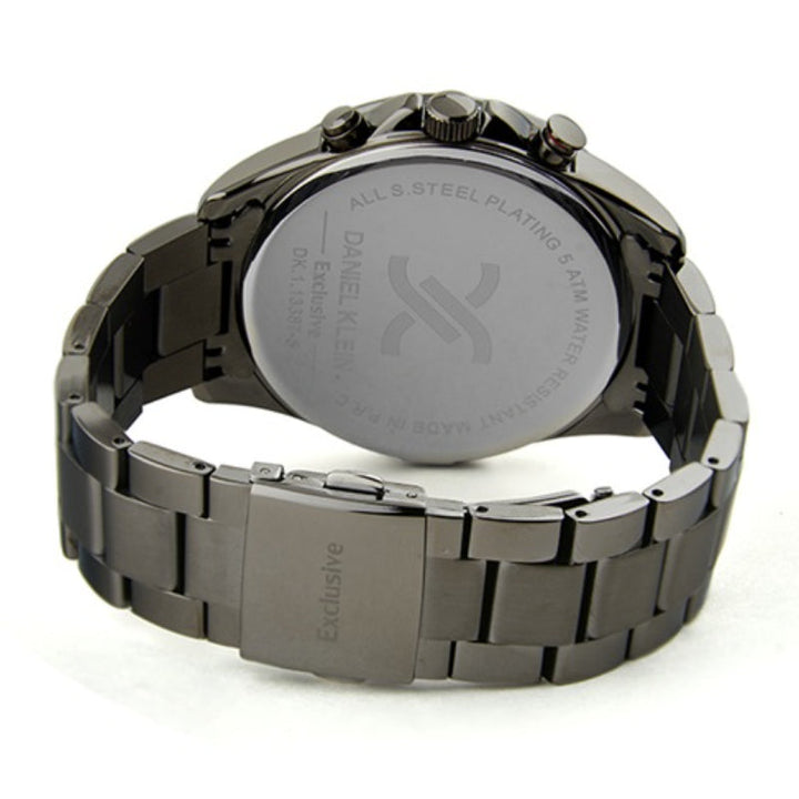 Daniel Klein Men Black Stainless Steel Analog Blue Dial Watch DK1133875 - Salman Stores