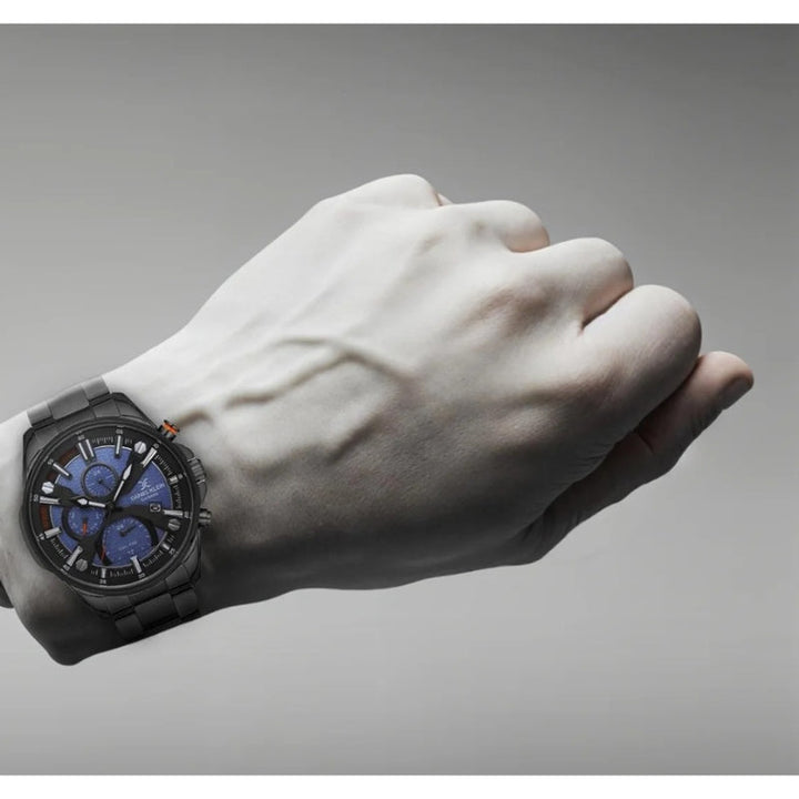 Daniel Klein Men Black Stainless Steel Analog Blue Dial Watch DK1133875 - Salman Stores