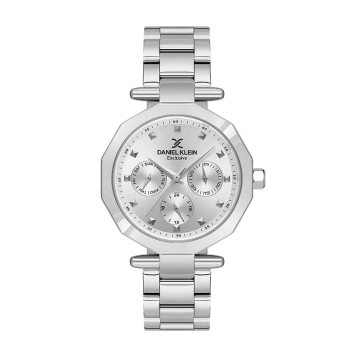 Daniel Klein Women Silver Stainless Steel Analog Silver Dial Watch DK1136051 - Salman Stores