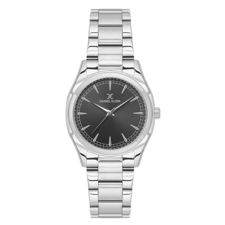 Daniel Klein Women Silver Stainless Steel Analog Black Dial Watch DK1137602 - Salman Stores