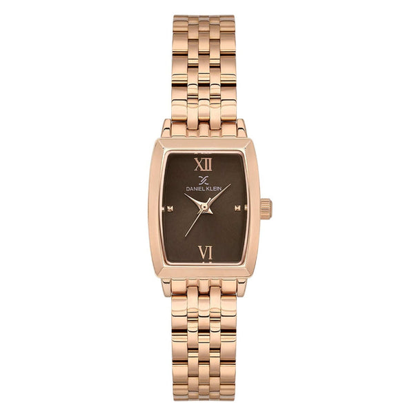 Daniel Klein Women Rose Gold Stainless Steel Analog Brown Dial Watch DK1137665 - Salman Stores