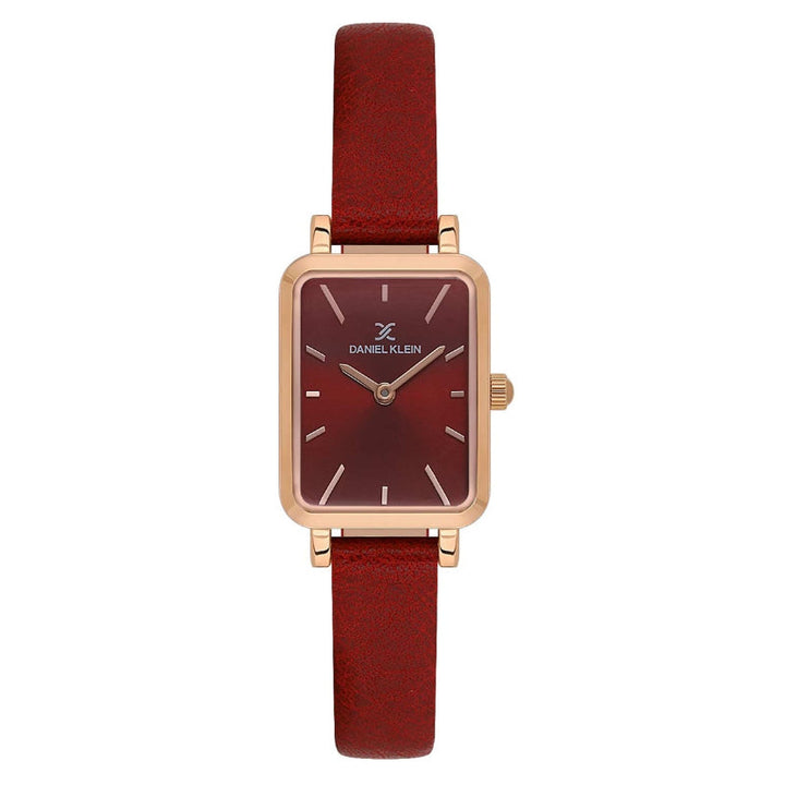 Daniel Klein Women Red Leather Analog Red Dial Watch DK1137766 - Salman Stores