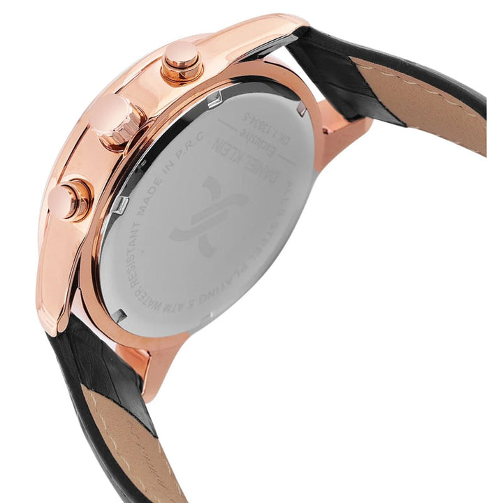 Daniel Klein Men Black Leather Analog Black Dial Watch DK1138345 - Salman Stores