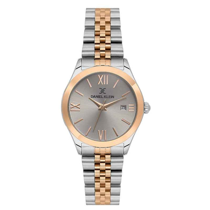 Daniel Klein Women Stainless Steel Silver and Rose Gold Watch DK1139206