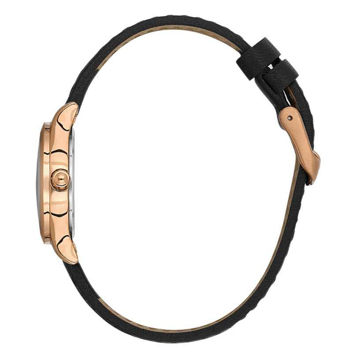 Daniel Klein Women Genuine Leather Black Watch DK1139215