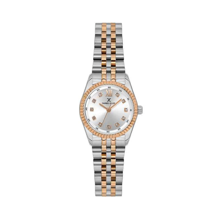 Daniel Klein Women Stainless Steel Silver and Rose Gold Watch DK1139256