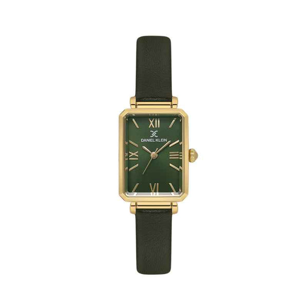 Daniel Klein Women Genuine Leather Dark Green Watch DK1139353