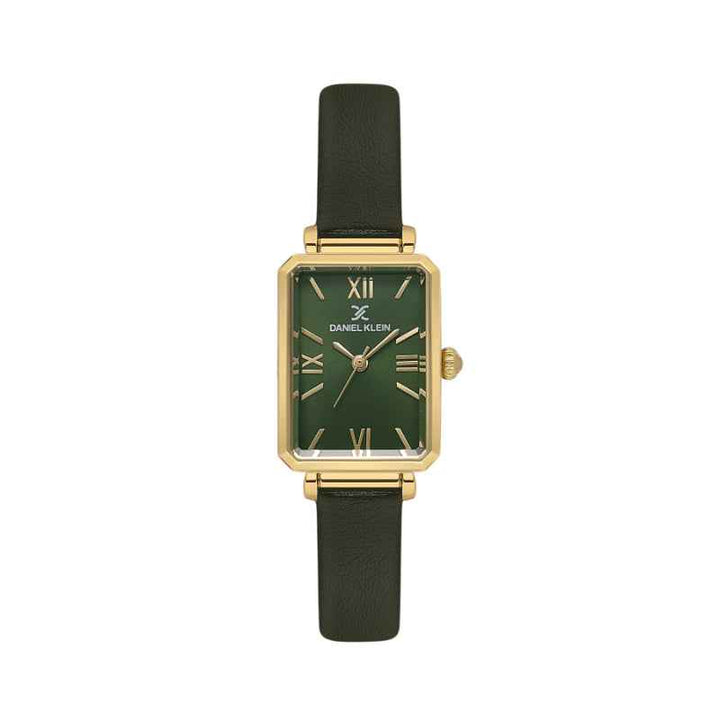 Daniel Klein Women Genuine Leather Dark Green Watch DK1139353