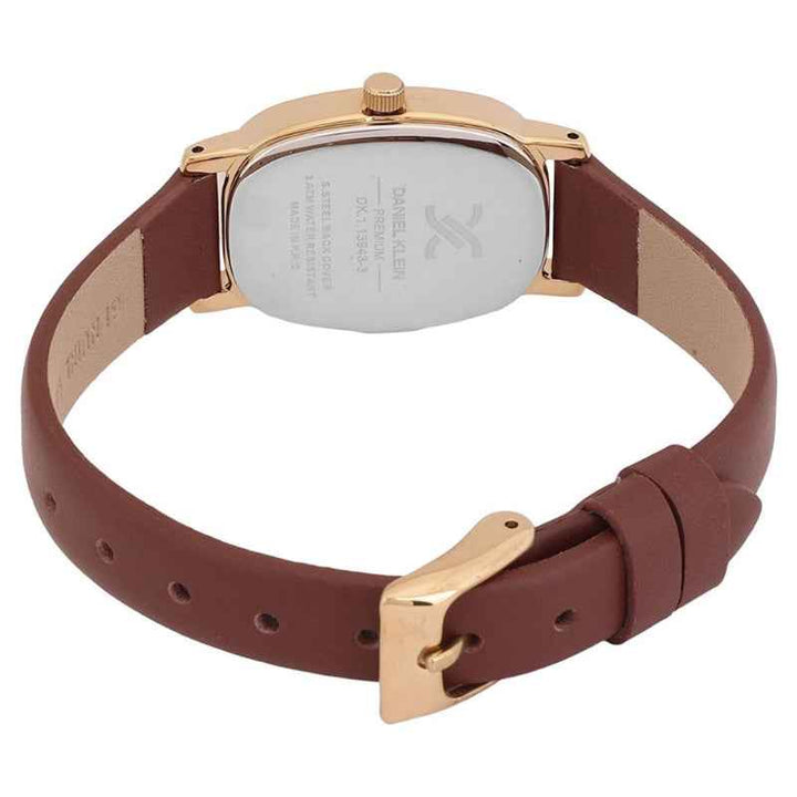 Daniel Klein Women Genuine Leather Dark Brown Watch DK1139433