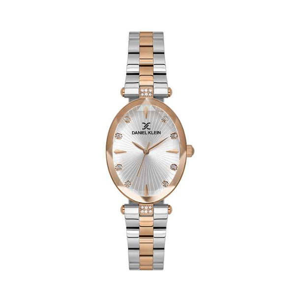 Daniel Klein Women Stainless Steel Silver and Rose Gold Watch DK1139546