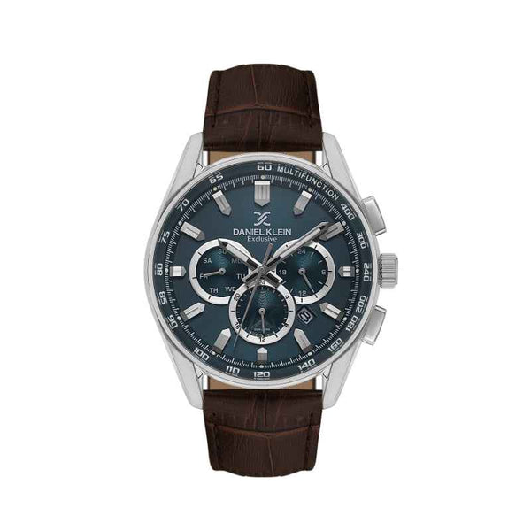 Daniel Klein Men Genuine Leather Dark Brown Watch DK1140023