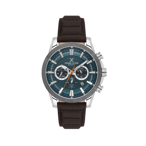 Daniel Klein Men Genuine Leather Dark Brown Watch DK1140065