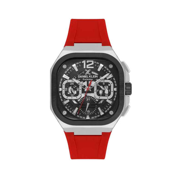Daniel Klein Men Silicone Dark Red Watch DK1140086