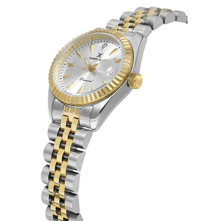 Daniel Klein Women Stainless Steel Silver and Gold Watch DK1140273