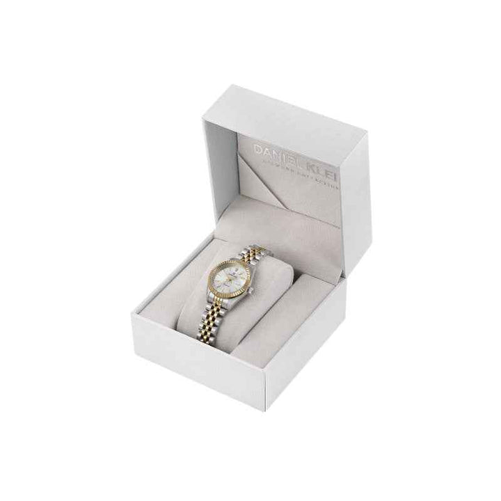 Daniel Klein Women Stainless Steel Silver and Gold Watch DK1140273