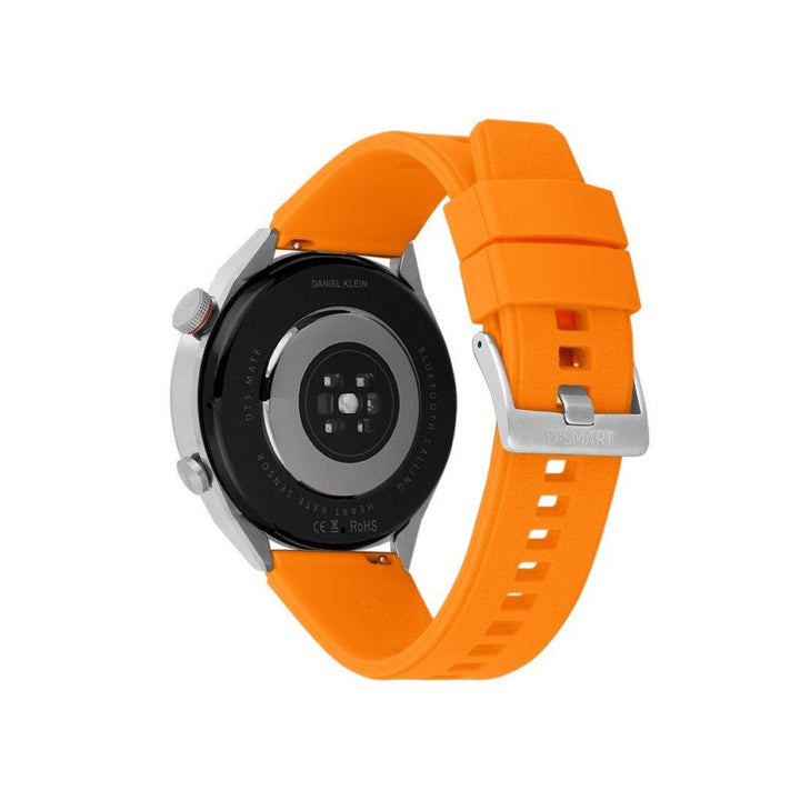 Daniel Klein Men Orange & Grey Silicone & Stainless Steel Digital Smart Watch - Salman Stores