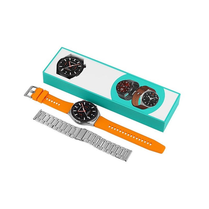 Daniel Klein Men Orange & Grey Silicone & Stainless Steel Digital Smart Watch - Salman Stores