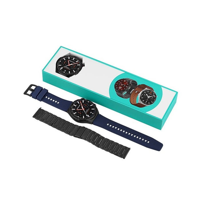Daniel Klein Men Blue & Black Silicone & Stainless Steel Digital Smart Watch - Salman Stores