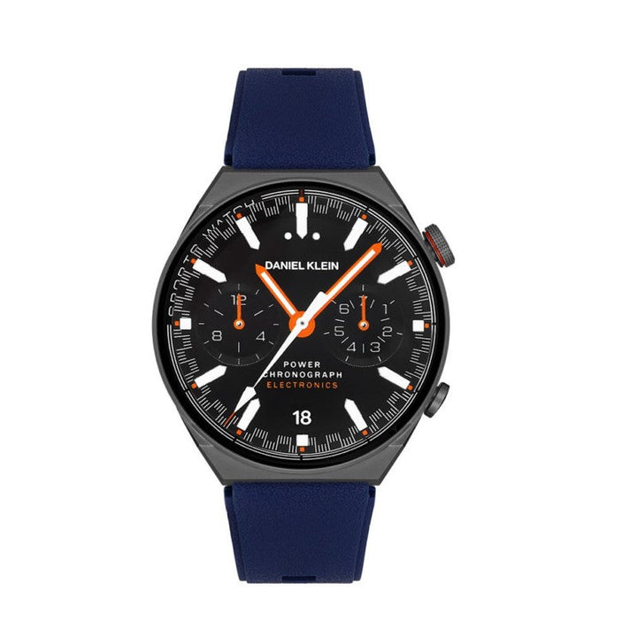 Daniel Klein Men Blue & Black Silicone & Stainless Steel Digital Smart Watch - Salman Stores