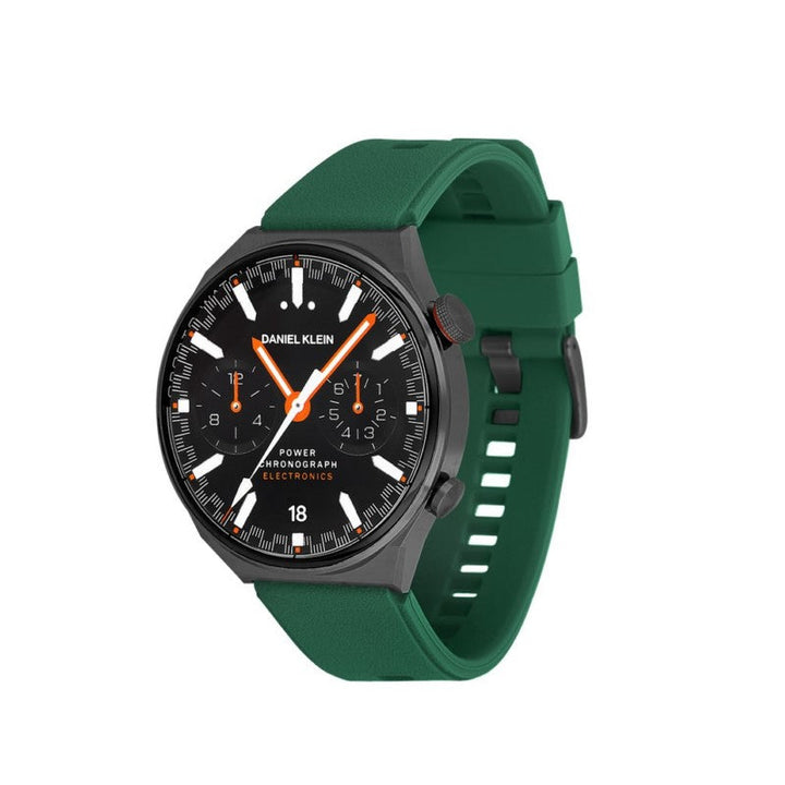 Daniel Klein Men Green & Black Silicone & Stainless Steel Digital Smart Watch - Salman Stores