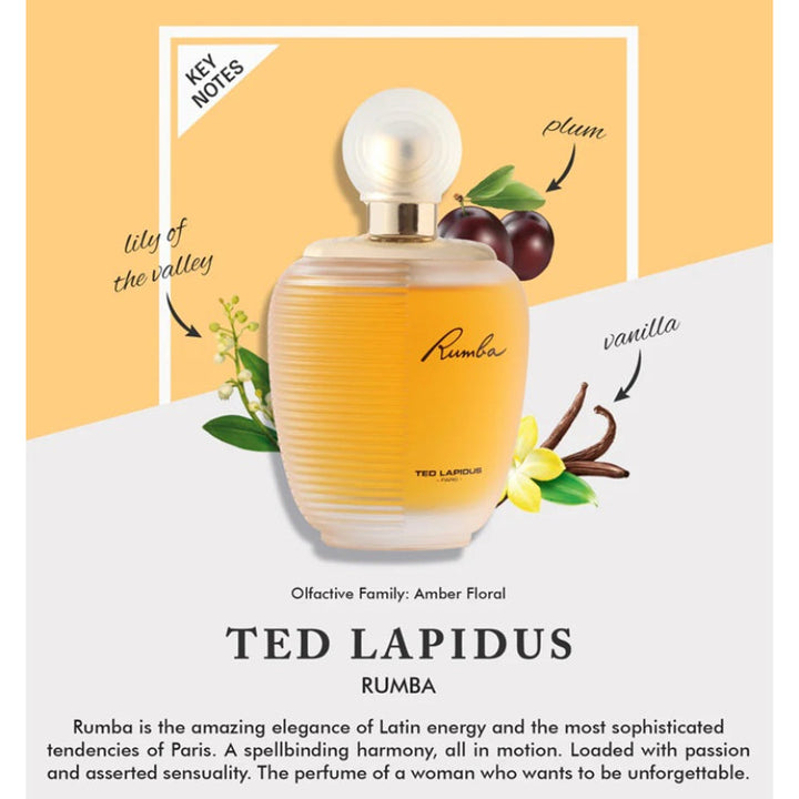 Ted Lapidus Rumba for Women EDT 100ml DP004596 - Salman Stores