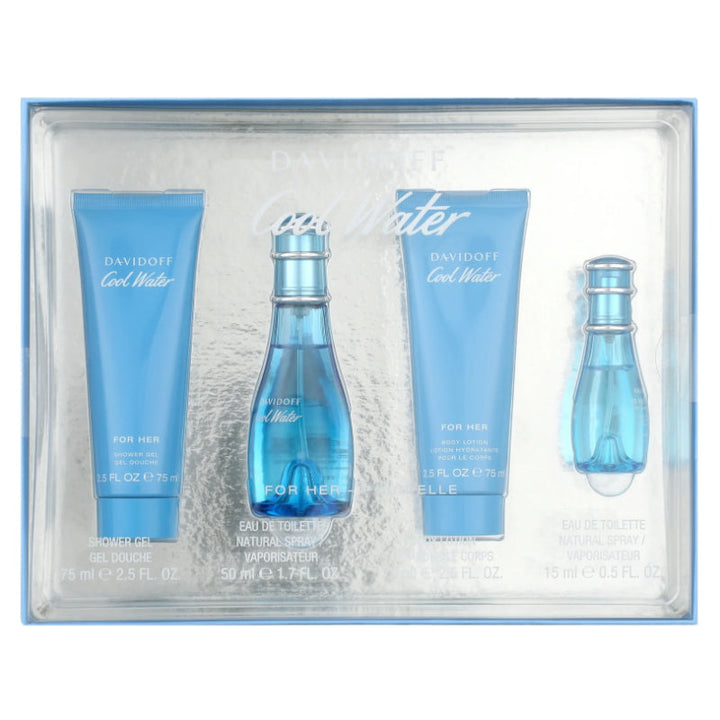 Davidoff Cool Water 4pcs Gift Set For Women DP154140 - Salman Stores