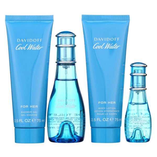 Davidoff Cool Water 4pcs Gift Set For Women DP154140 - Salman Stores