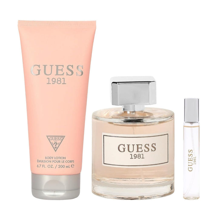 Guess 1981 for Women EDT 100 ml/ Body Lotion 200 ml/ Travel Spray 15 ml 3pcs Set DP330000 - Salman Stores