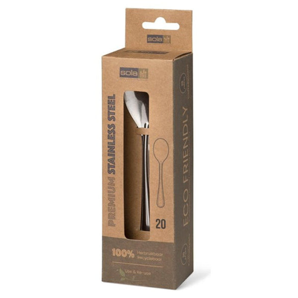 Sola ECO "Disposable" Tea Spoon Stainless Steel 20 pcs Set E3020 - Salman Stores