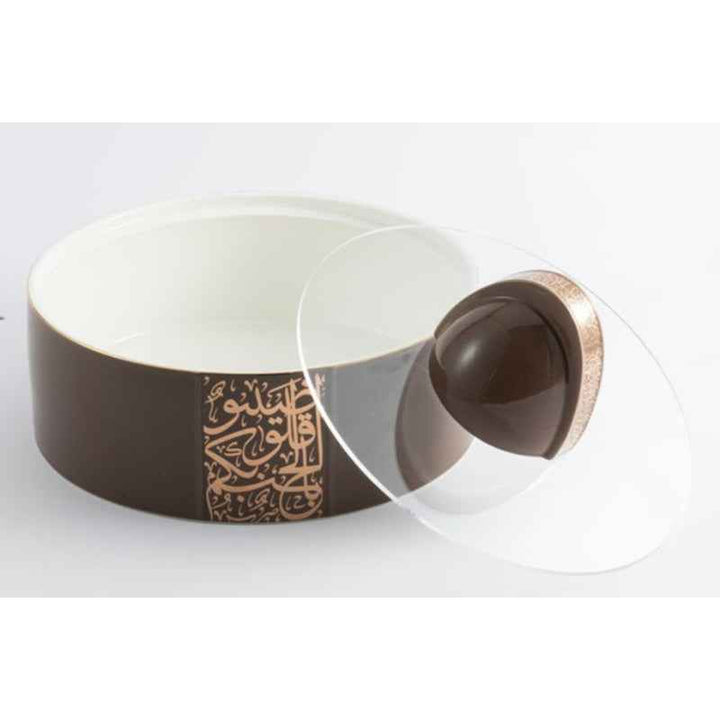 Otantik Large Date Bowl from Nour Brown 250 mm ET2314