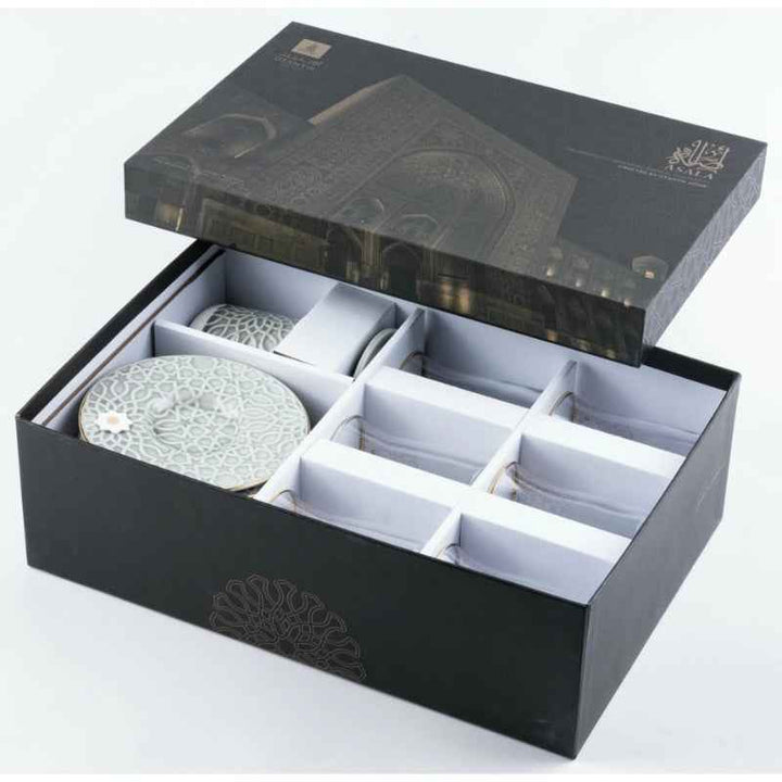 Otantik Tea Glass Set 13 pcs from Asalah Grey 150 cc ET2553